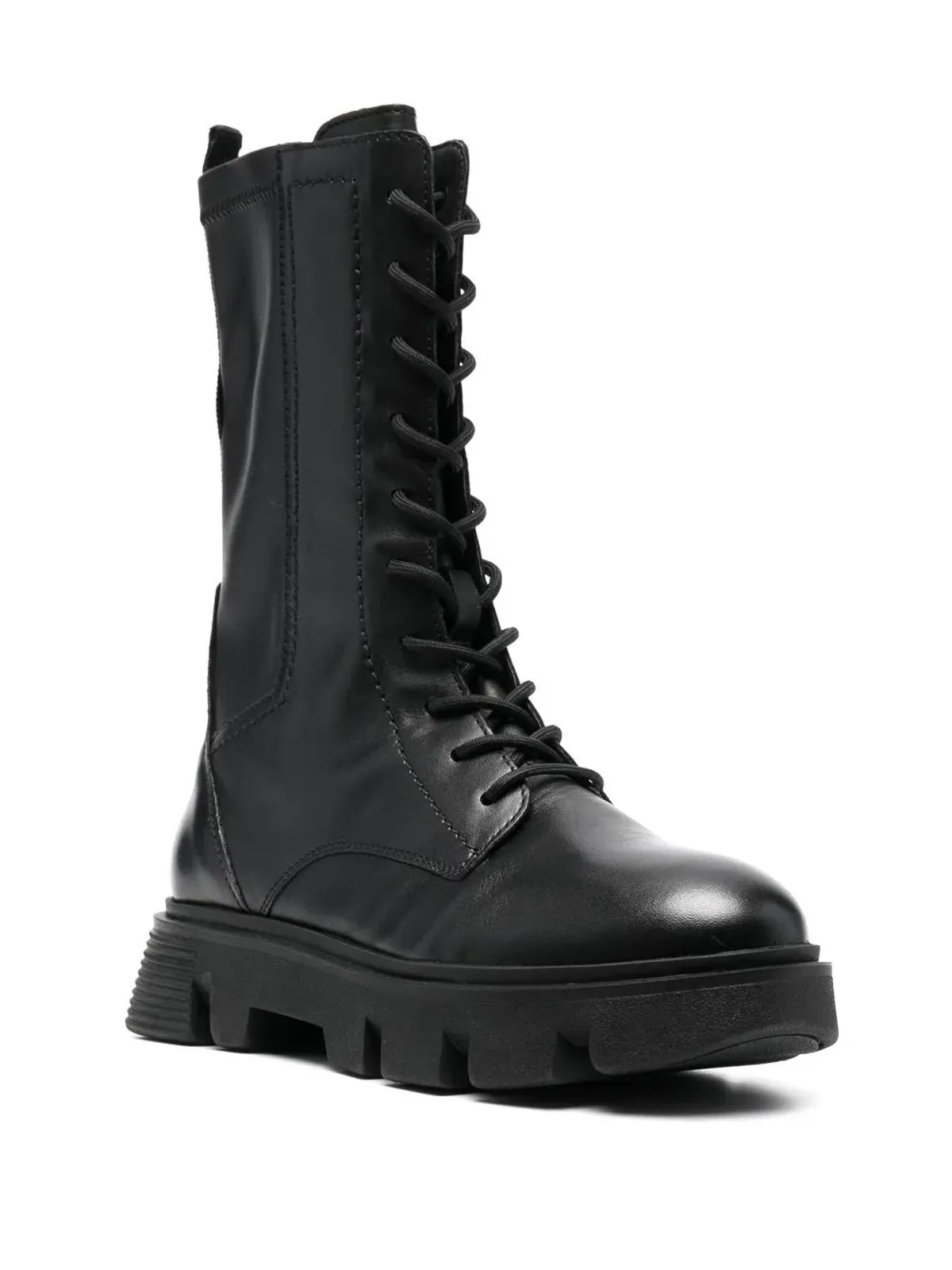 Geox Vilde レザー コンバットブーツ - Black - 画像2