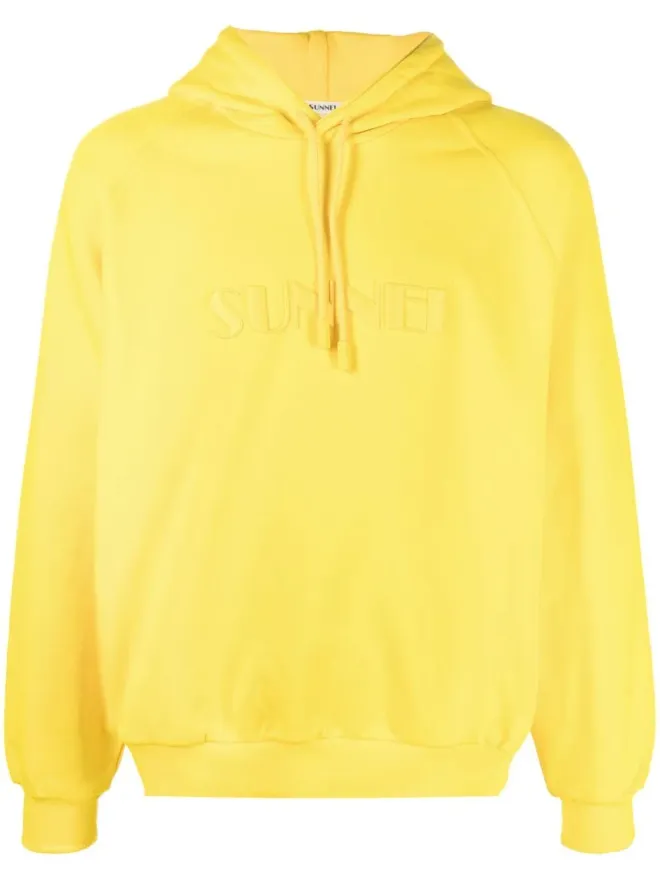 SUNNEI Sunnei ロゴ入りドローストリングフーディー イエローの商品画像