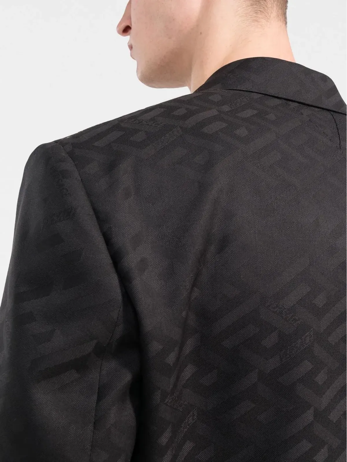 Versace La Greca シングルブレスト ウールブレザー - 画像5