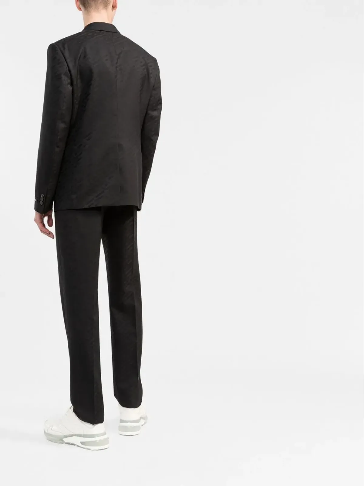 Versace La Greca シングルブレスト ウールブレザー - 画像4
