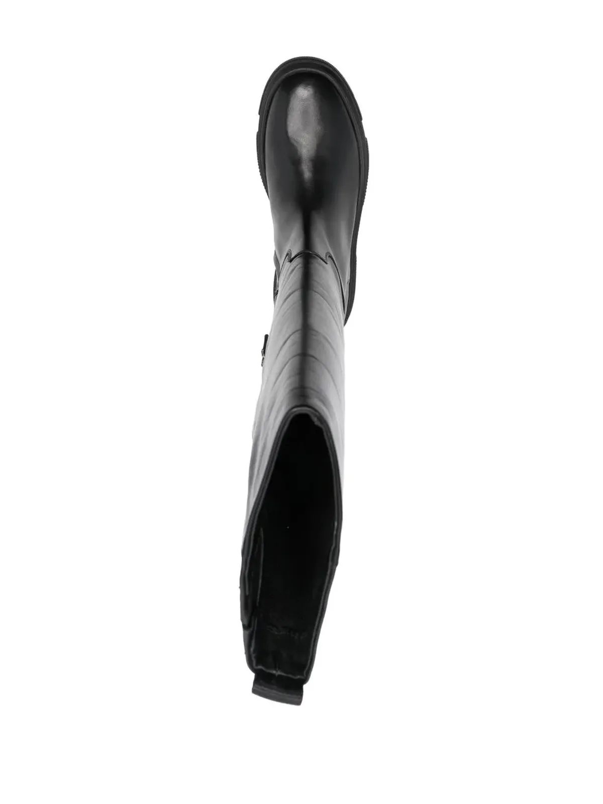 Geox Isotte レザー ニーハイブーツ ブラック - 画像4