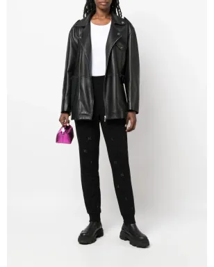 Karl Lagerfeld モノグラム入りラインストーン トラックパンツ - ブラック - サムネイル2