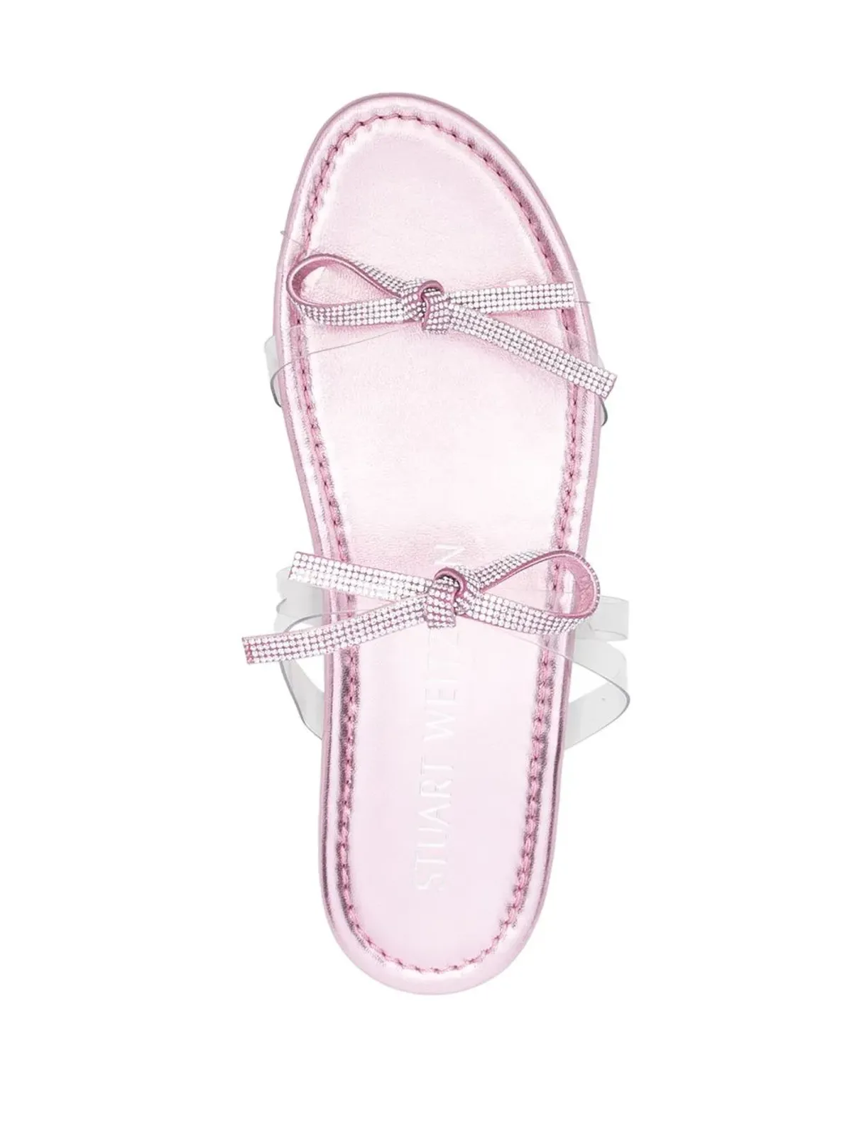 Stuart Weitzman SW Bow slides - White - 画像4