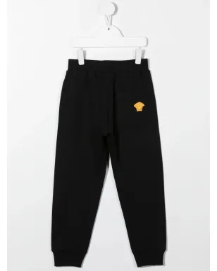 Versace Kids メデューサ刺繍トラックパンツ - ブラック - サムネイル2