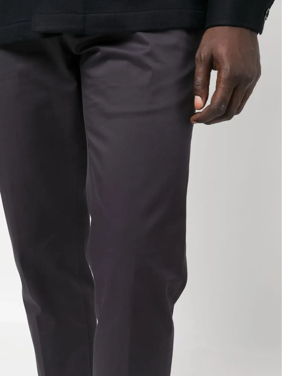 Zegna ストレートレッグ コットンパンツ ブルー - 画像5
