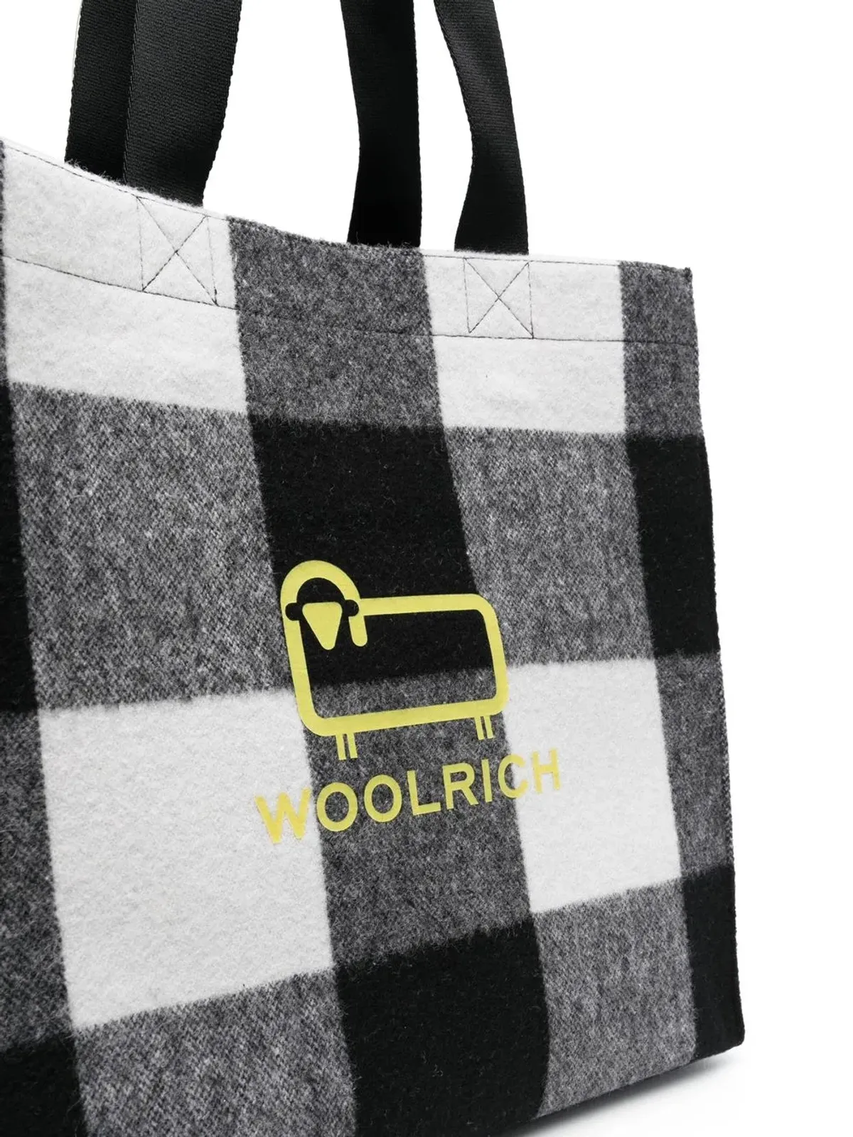 Woolrich ロゴプリント チェック柄 トートバッグ - 画像4