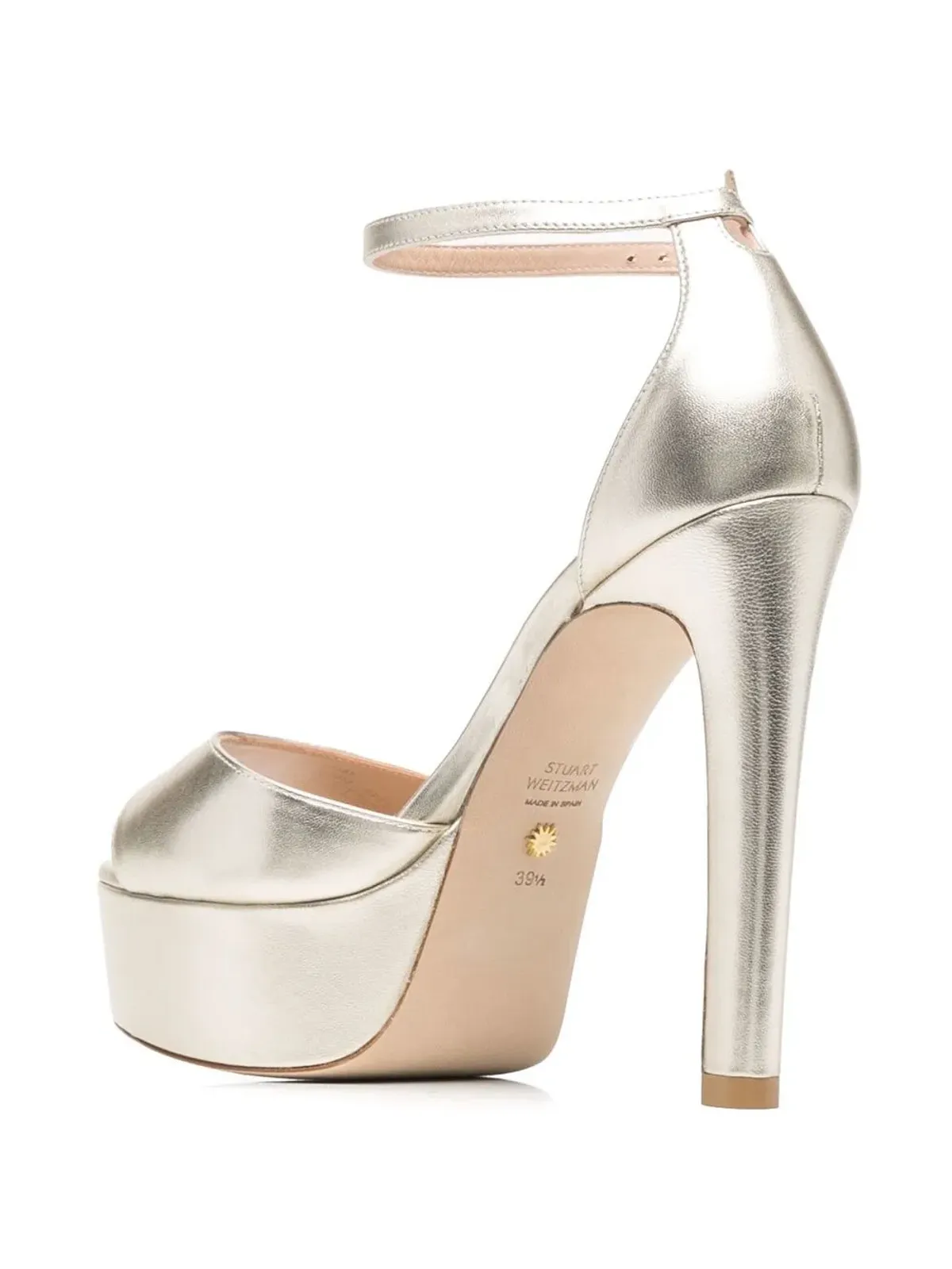 Stuart Weitzman ディスコ・プラットフォームサンダル ゴールド - 画像3