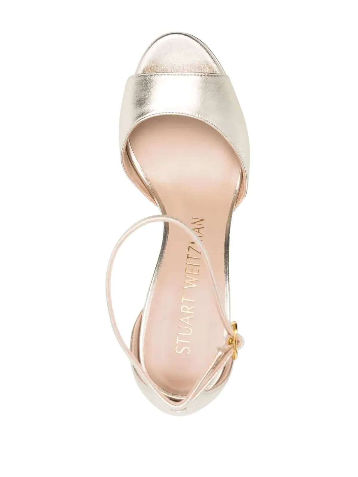Stuart Weitzman ディスコ・プラットフォームサンダル ゴールド - 画像4