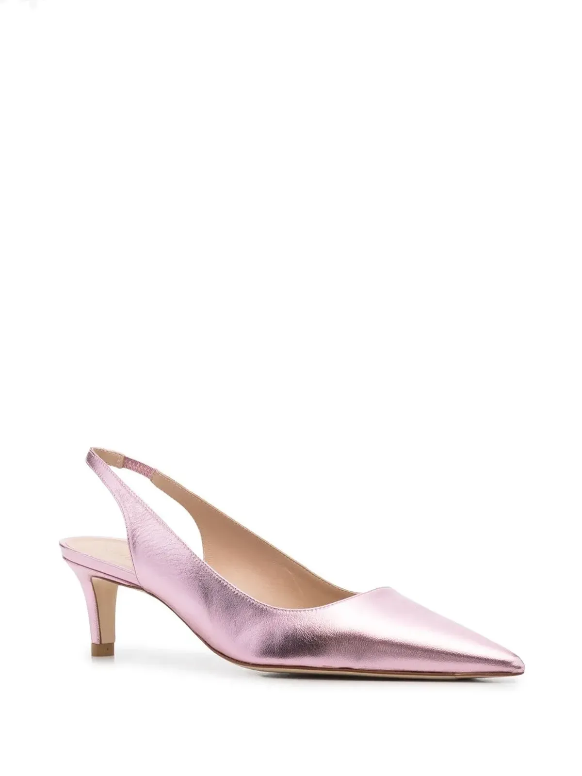 Stuart Weitzman メタリックエフェクト ポインテッドパンプス ピンク - 画像2