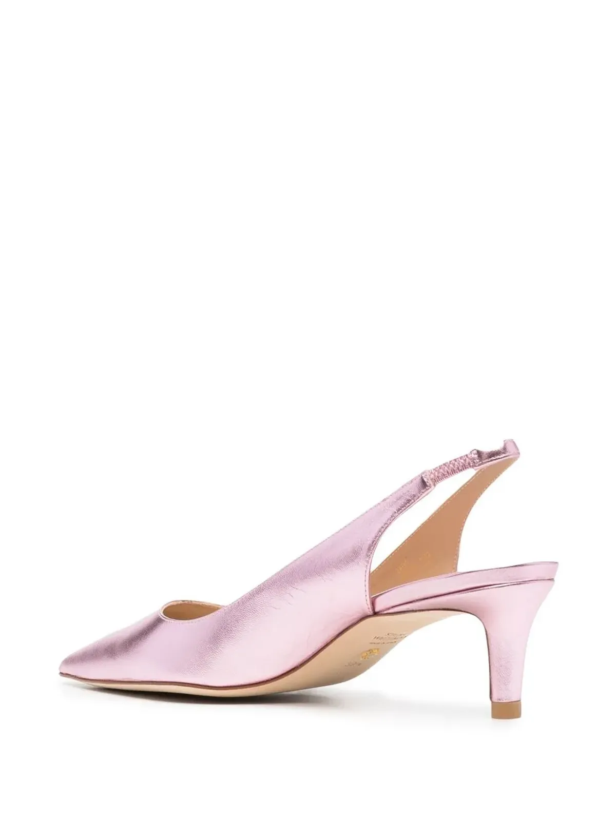 Stuart Weitzman メタリックエフェクト ポインテッドパンプス ピンク - 画像3