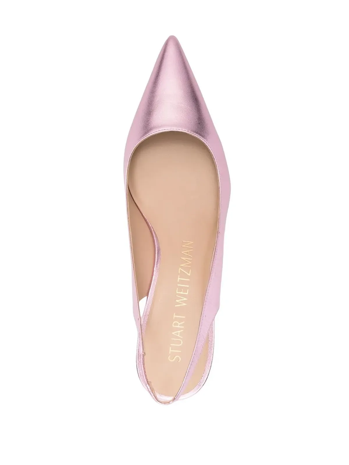 Stuart Weitzman メタリックエフェクト ポインテッドパンプス ピンク - 画像4