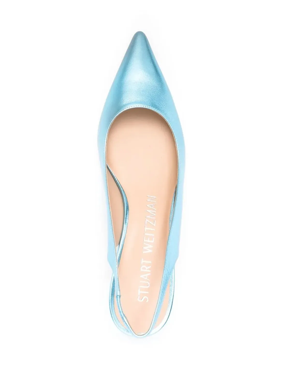 Stuart Weitzman メタリックエフェクト ポインテッドパンプス - ブルー - 画像4