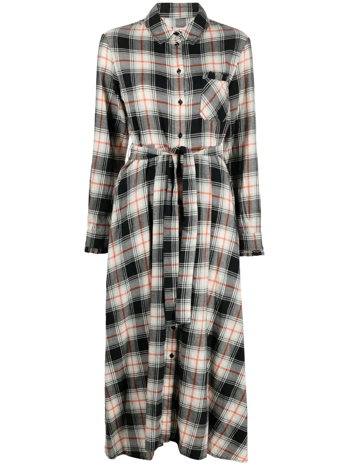Woolrich チェックシャツドレス ブラック - 画像1