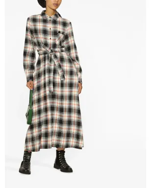 Woolrich チェックシャツドレス ブラック - サムネイル2
