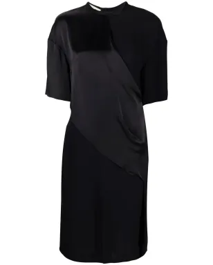 Stella McCartney パanelled draped T-shirt dress ブラック - サムネイル1