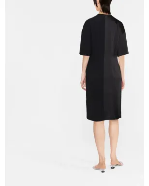 Stella McCartney パanelled draped T-shirt dress ブラック - サムネイル4