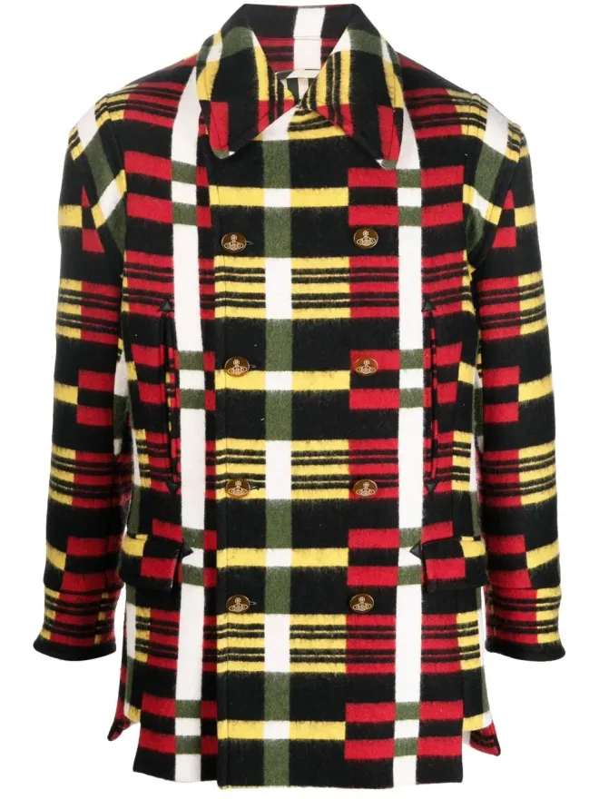 Vivienne Westwood Vivienne Westwood チェック柄ダブルブレストコートの商品画像