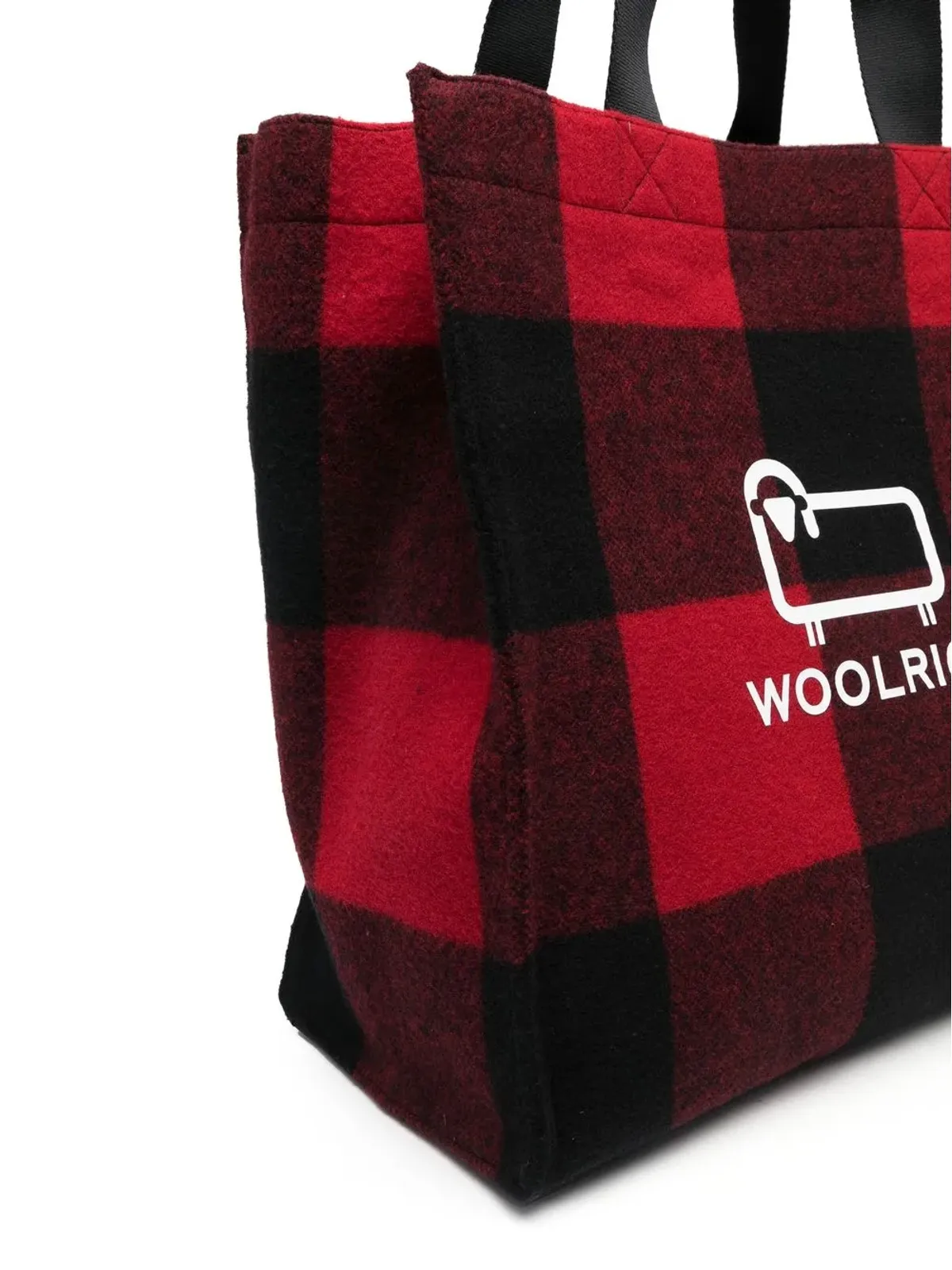 Woolrich ロゴプリント タータン トートバッグ - 画像4