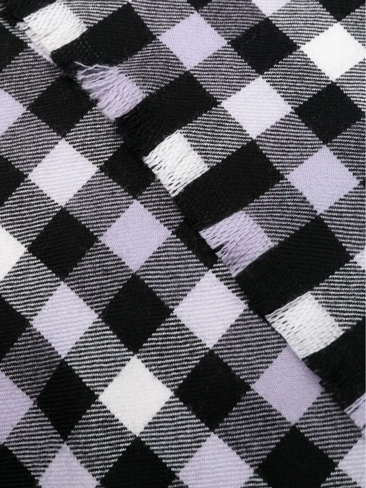 Woolrich バッファローギンガムチェックプリントスカーフ パープル - 画像3