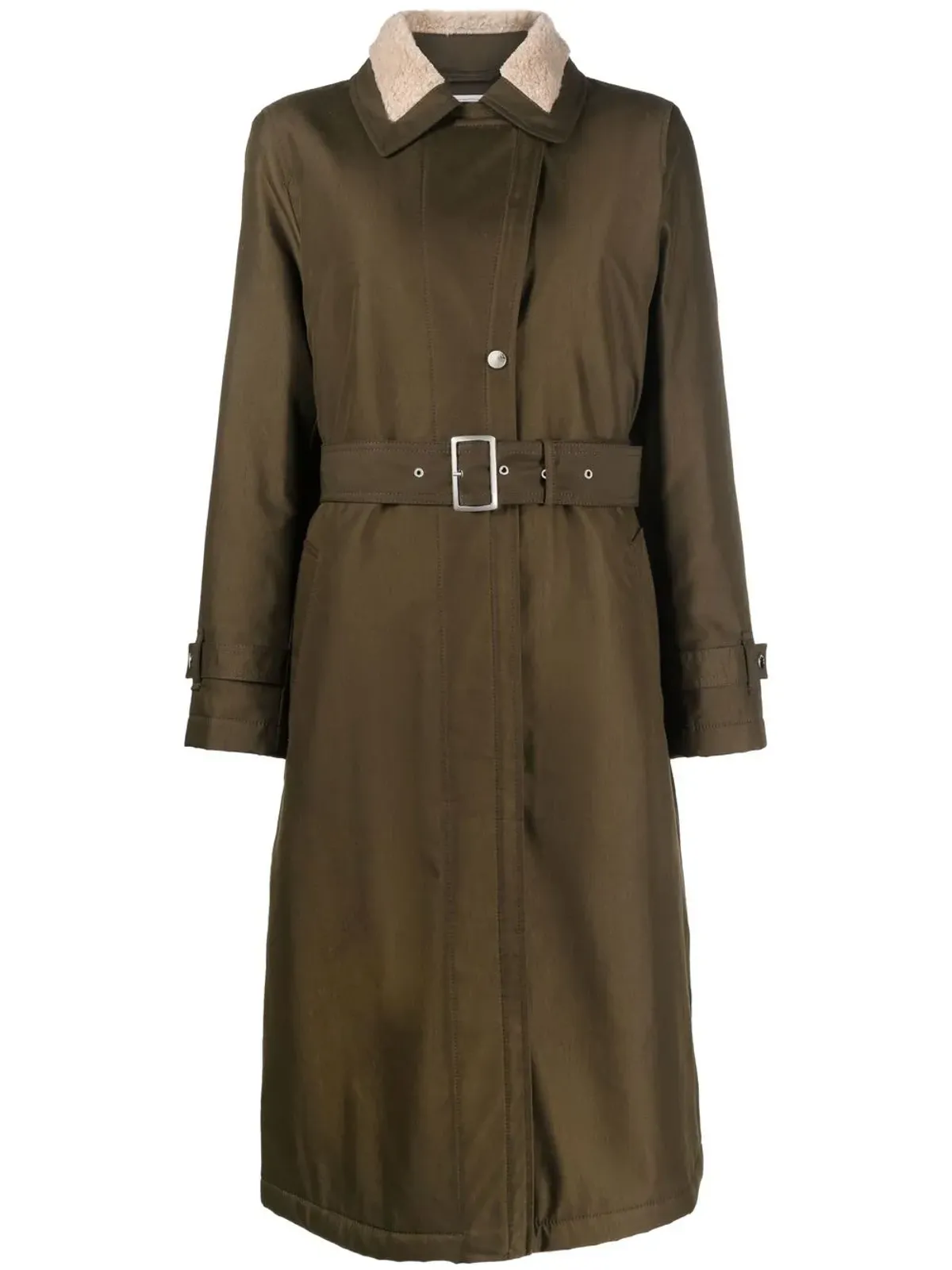 Woolrich ラティモア ベルト付きコート - 画像1