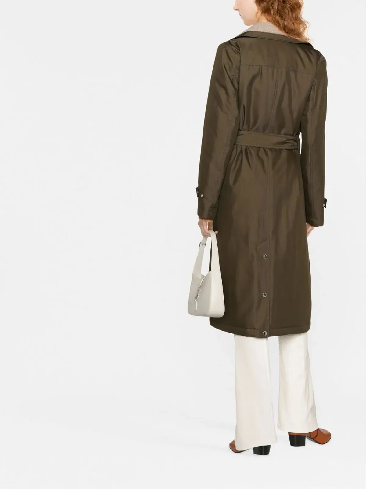 Woolrich ラティモア ベルト付きコート - 画像4