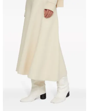 Jil Sander フルーテッドAラインウールスカート - サムネイル4