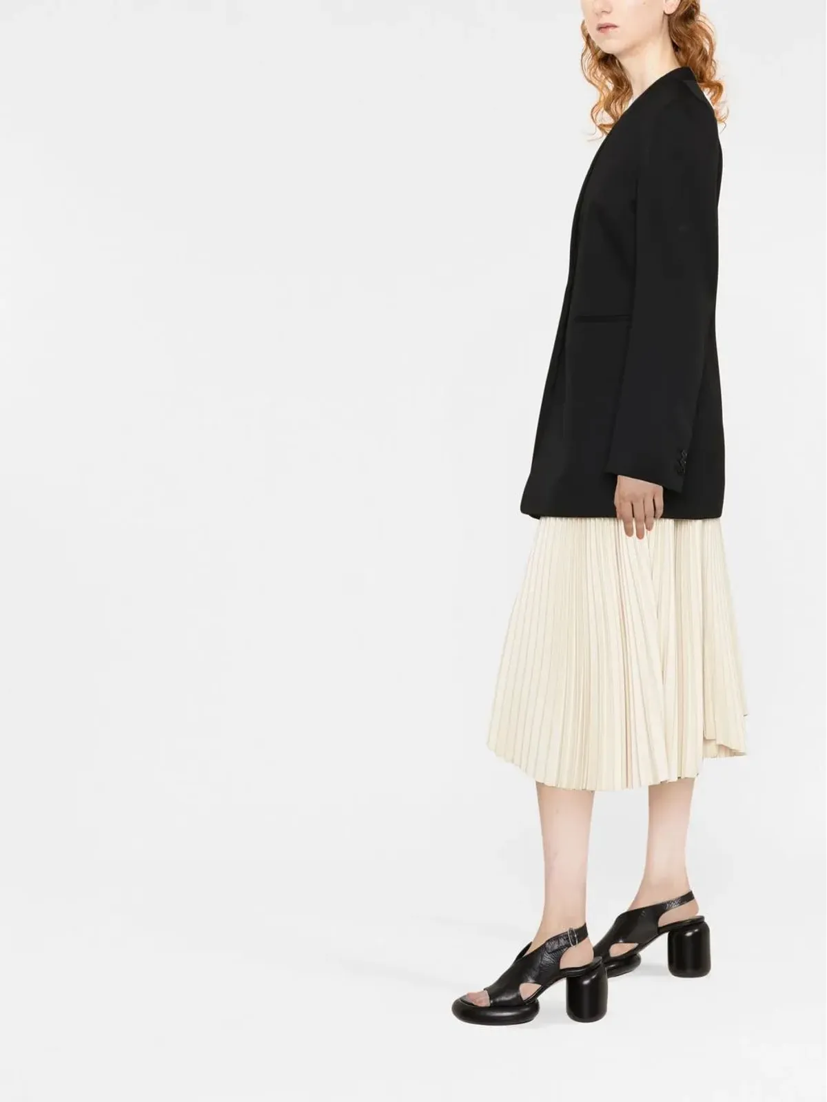 Jil Sander ラペルレス・シングルブレスト・ブレザー - 画像4