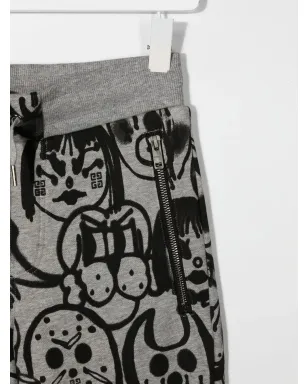 Givenchy Kids graphic print track pants - Grey - サムネイル3