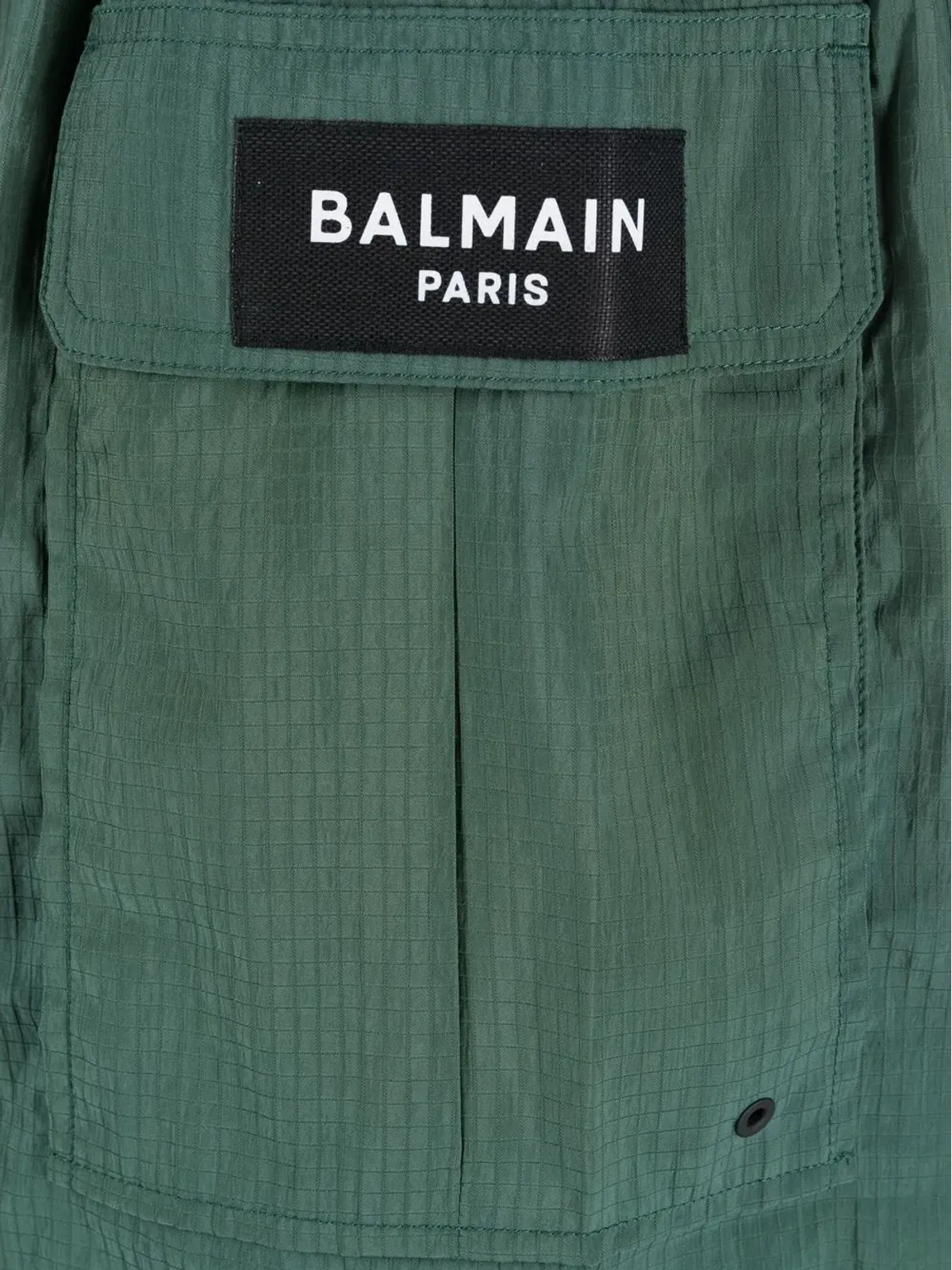 Balmain ロゴパッチ付きドローストリングスイムショーツ - 画像3