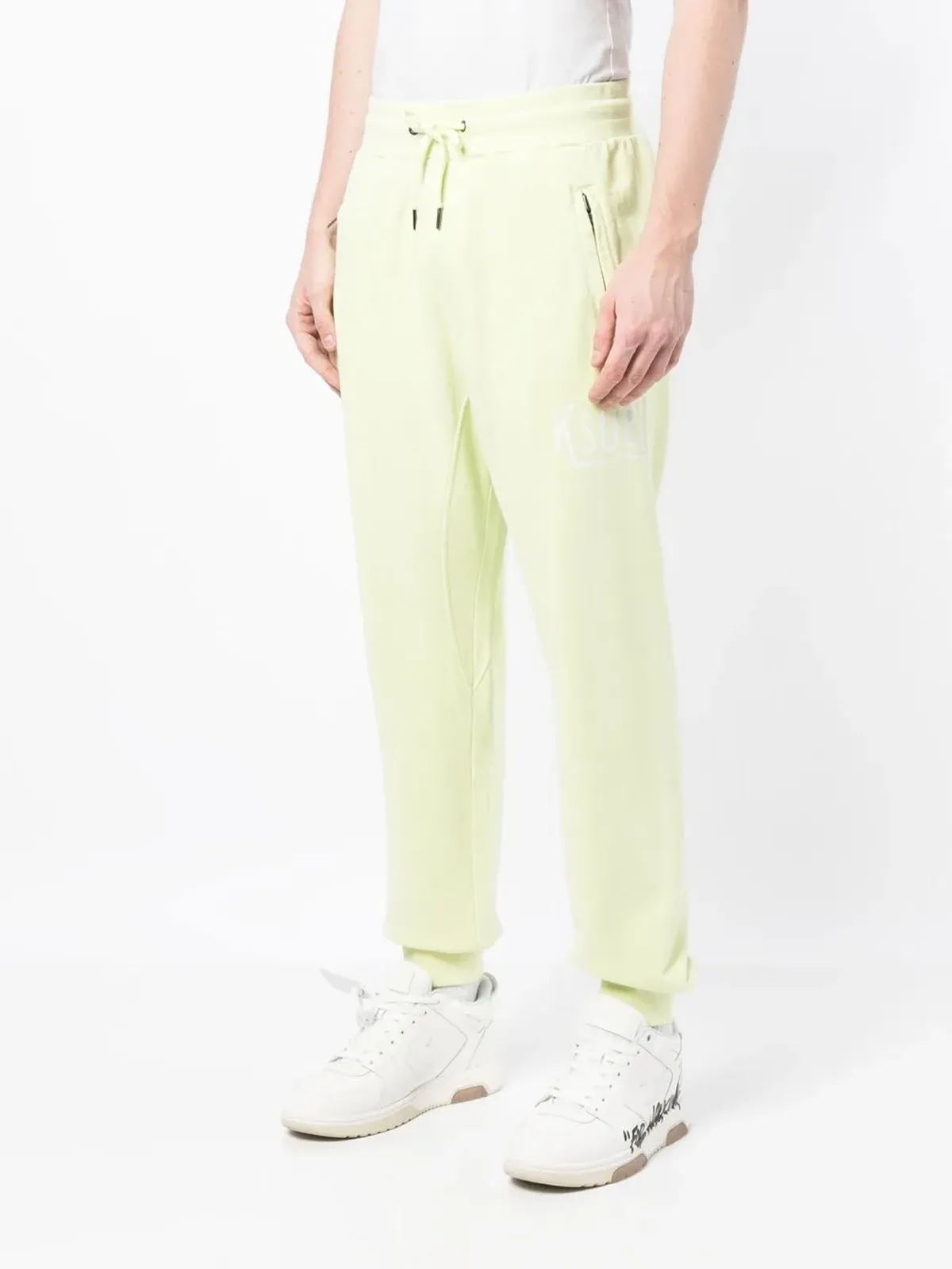 Ksubi ドローストリングウエスト コットン トラックパンツ - グリーン - 画像3