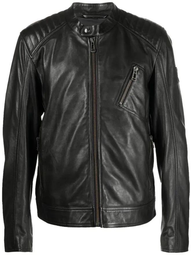 Belstaff Belstaff レザー長袖ジャケット ブラックの商品画像