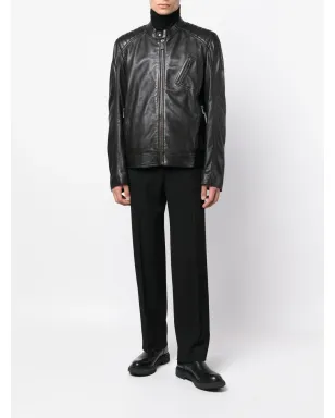 Belstaff レザー長袖ジャケット ブラック - サムネイル2