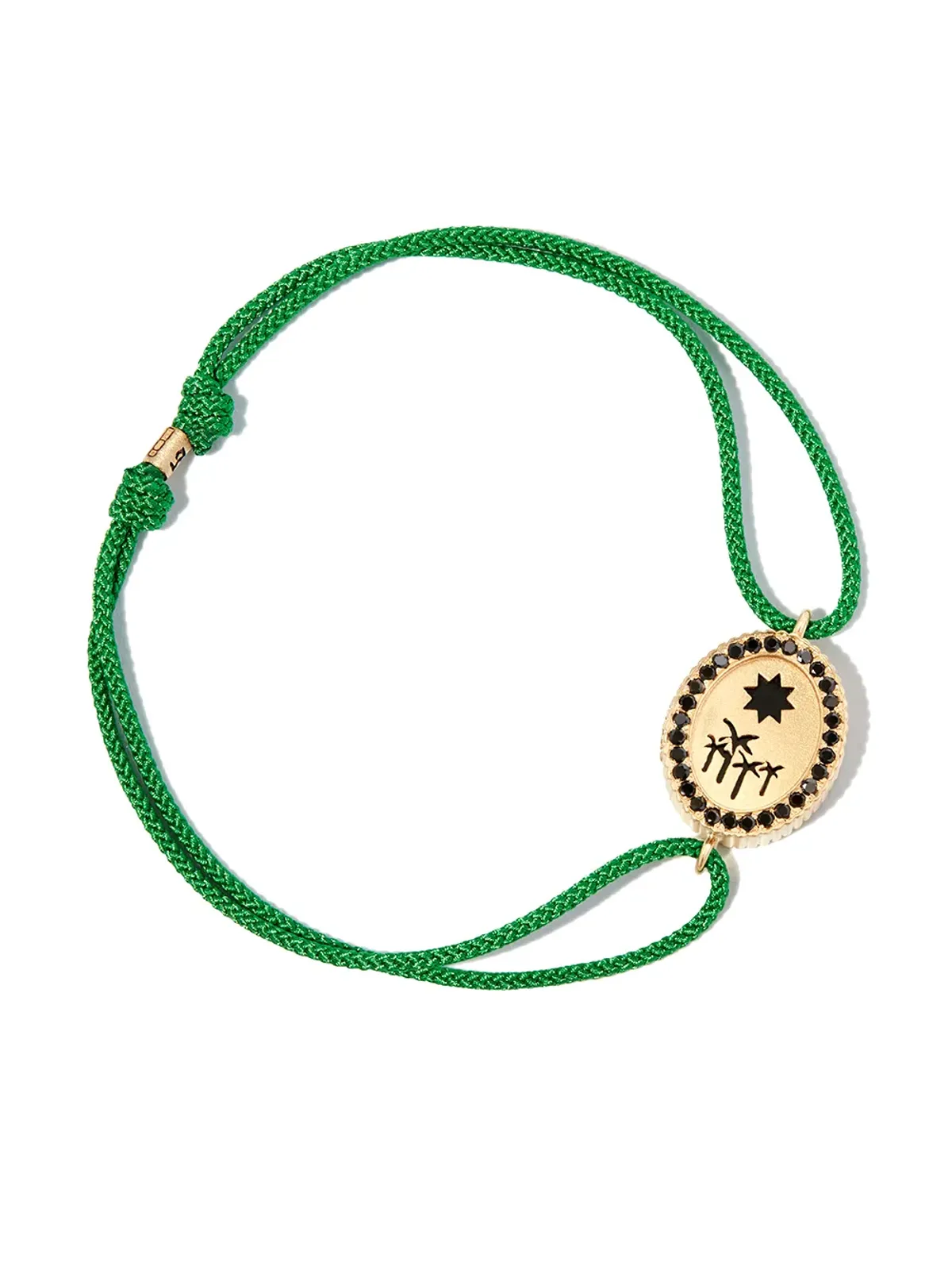LUIS MORAIS 14K イエローゴールド パームツリー チャーム コード ブレスレット - 画像2