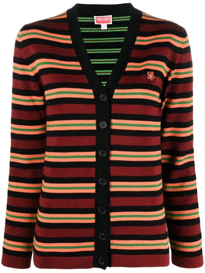 Kenzo Kenzo ボケフラワー・ストライプ カーディガンの商品画像