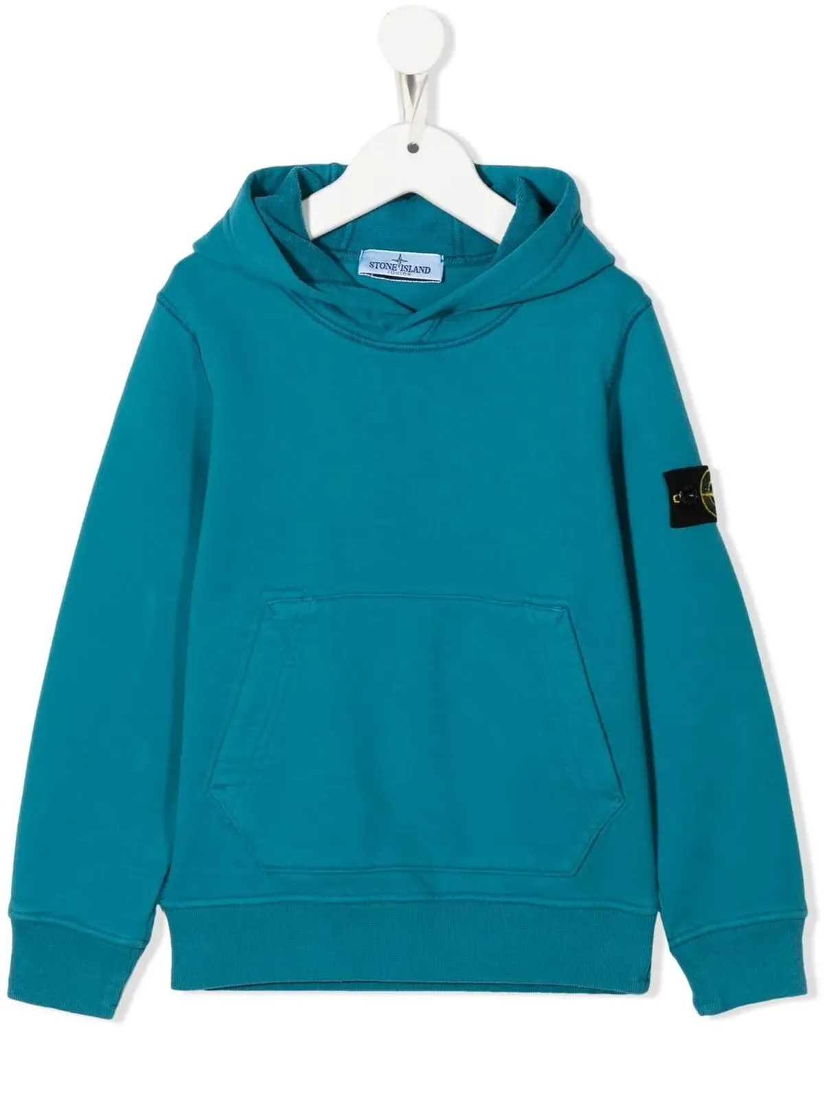 Stone Island Junior ロゴパッチフーディー - 画像1