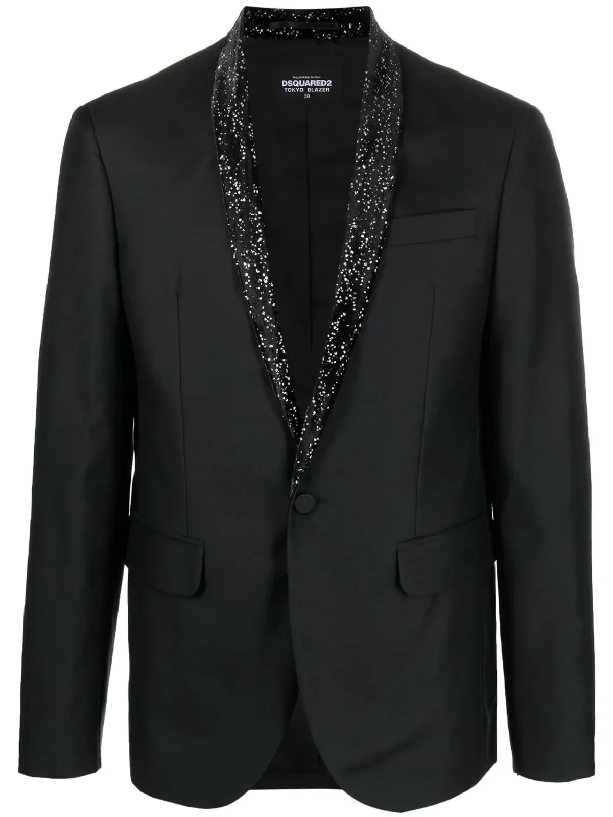 DSQUARED2 メタリックディテールのシングルブレストブレザー - 画像1