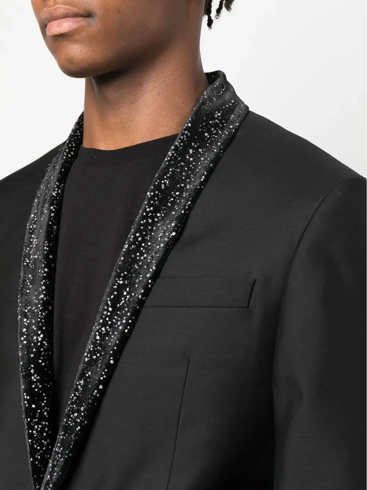 DSQUARED2 メタリックディテールのシングルブレストブレザー - 画像5