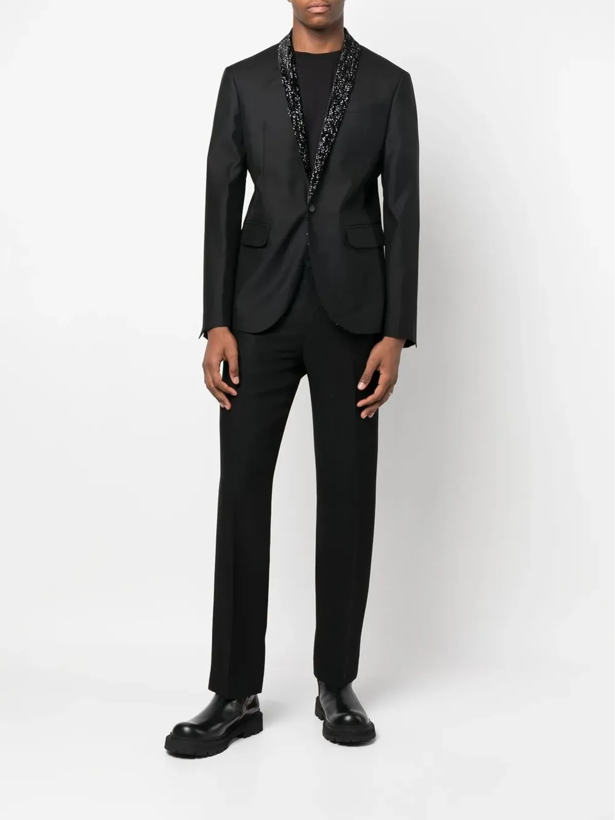 DSQUARED2 メタリックディテールのシングルブレストブレザー - 画像2