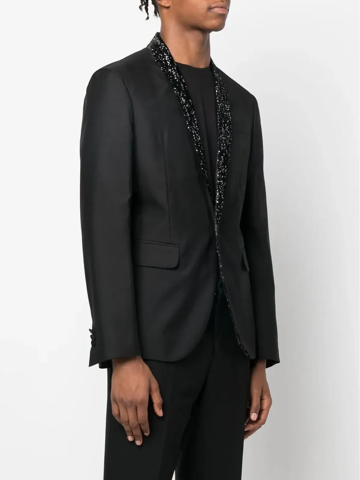 DSQUARED2 メタリックディテールのシングルブレストブレザー - 画像3