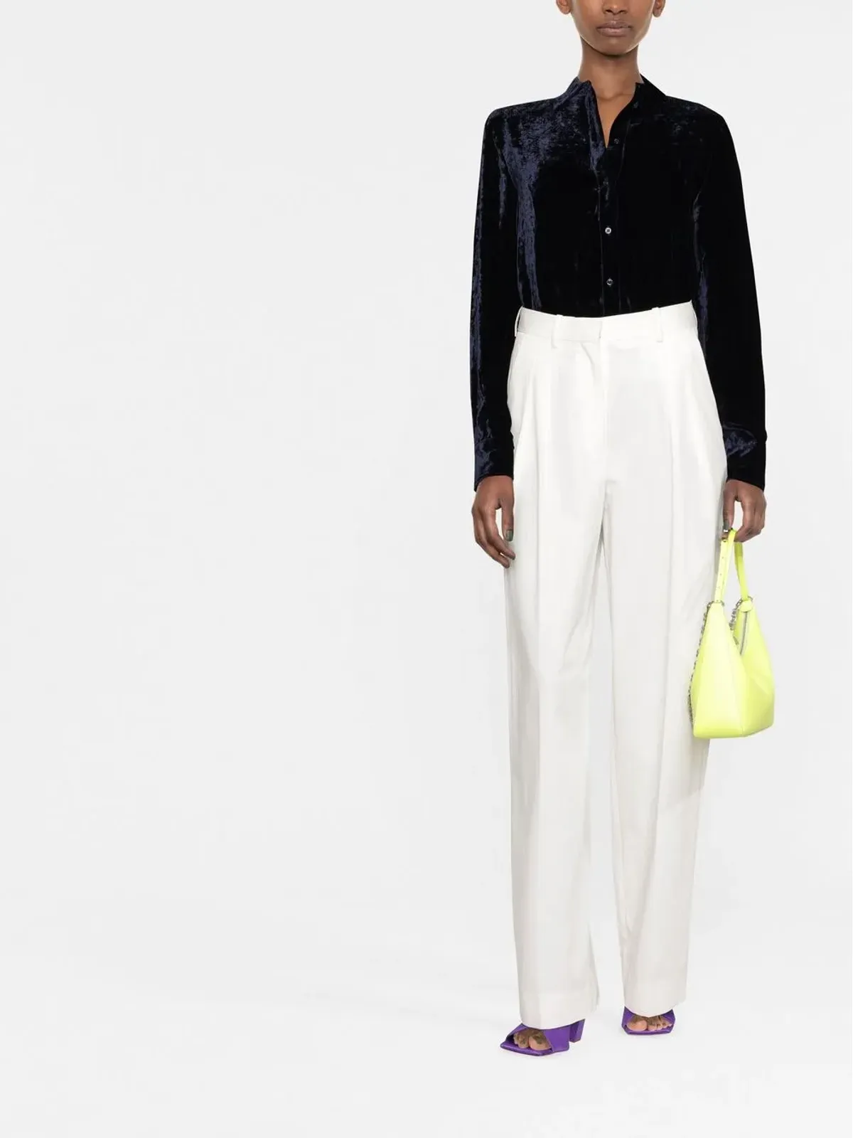 TOM FORD ベルベット風長袖シャツ - 画像2