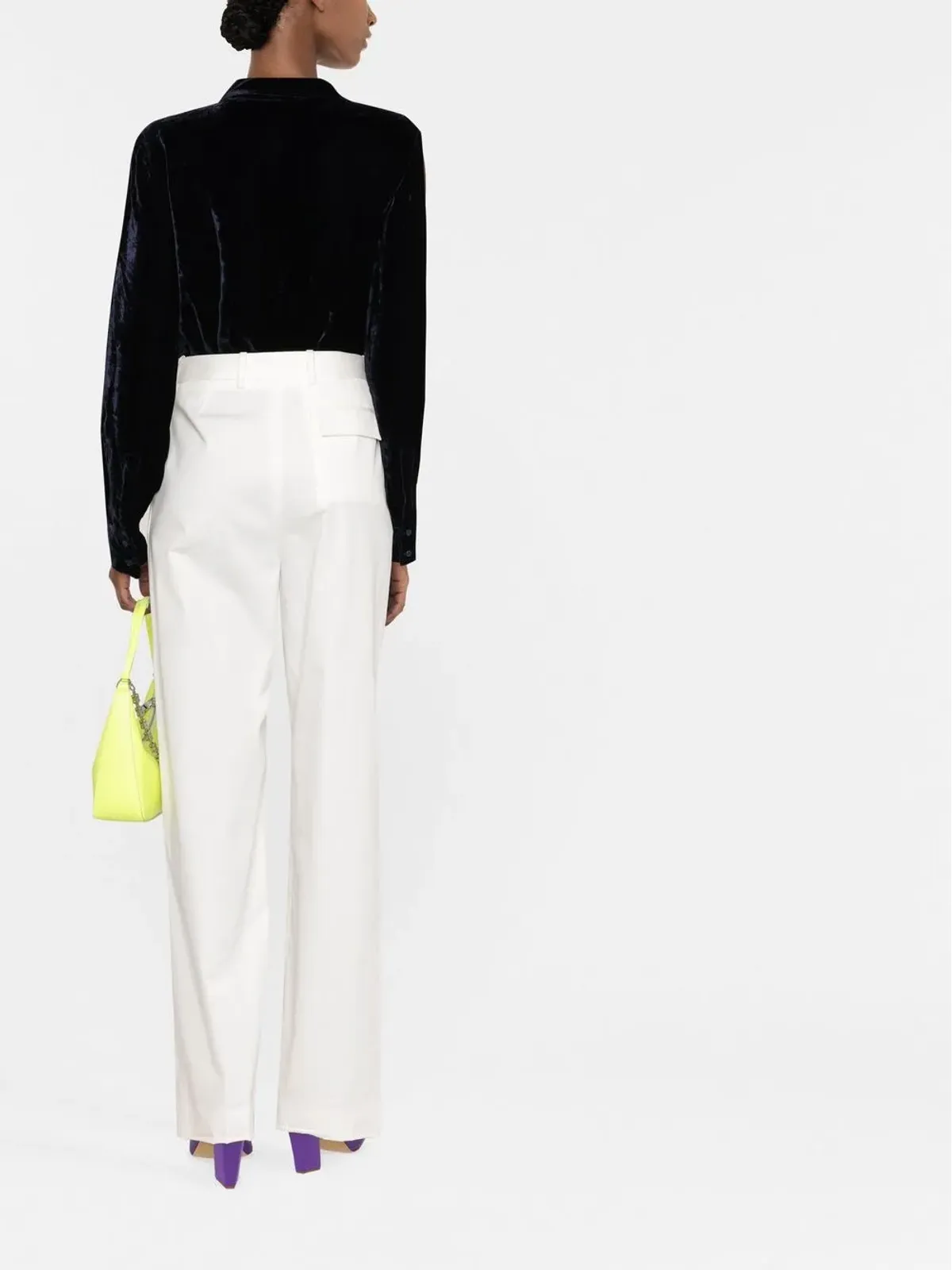 TOM FORD ベルベット風長袖シャツ - 画像4