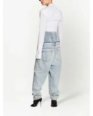 Balmain クロップドコットンブラウス - サムネイル3