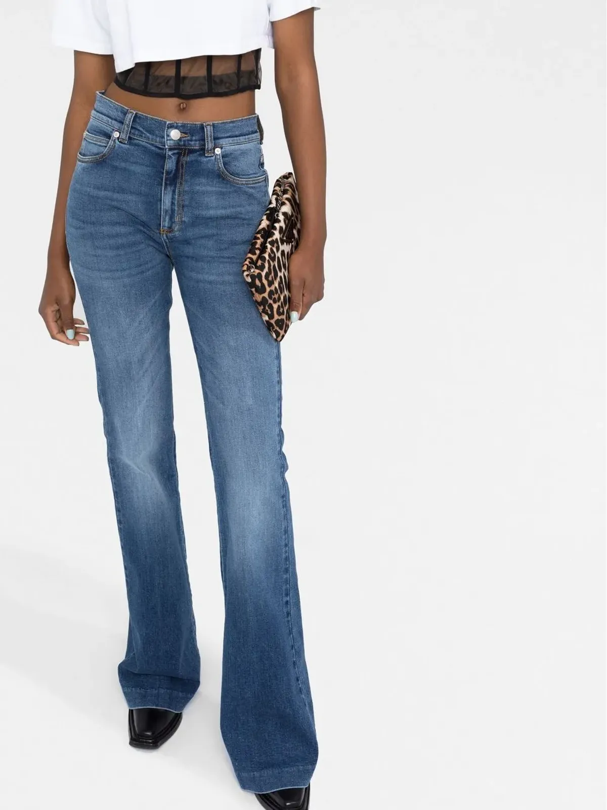 Alexander McQueen ロゴパッチ デニムジーンズ - 画像5