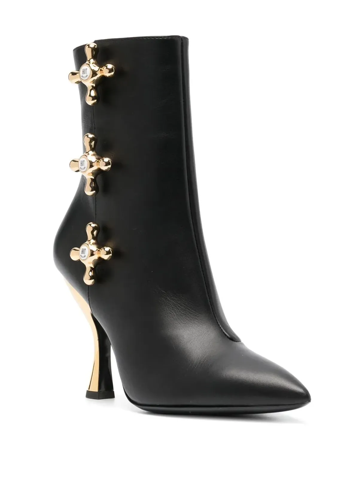 Moschino ファセットディテール レザー ブーツ - 画像2