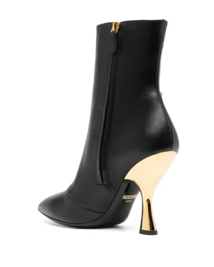 Moschino ファセットディテール レザー ブーツ - サムネイル3