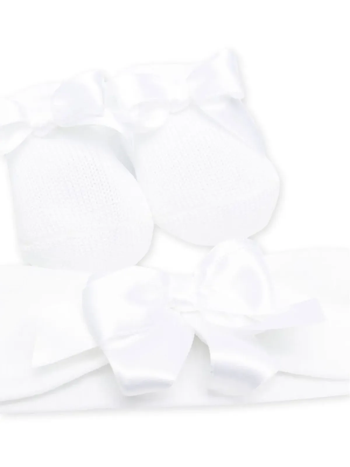 La Perla Kids リボンディテール ブーティー＆ヘッドバンド - 画像2