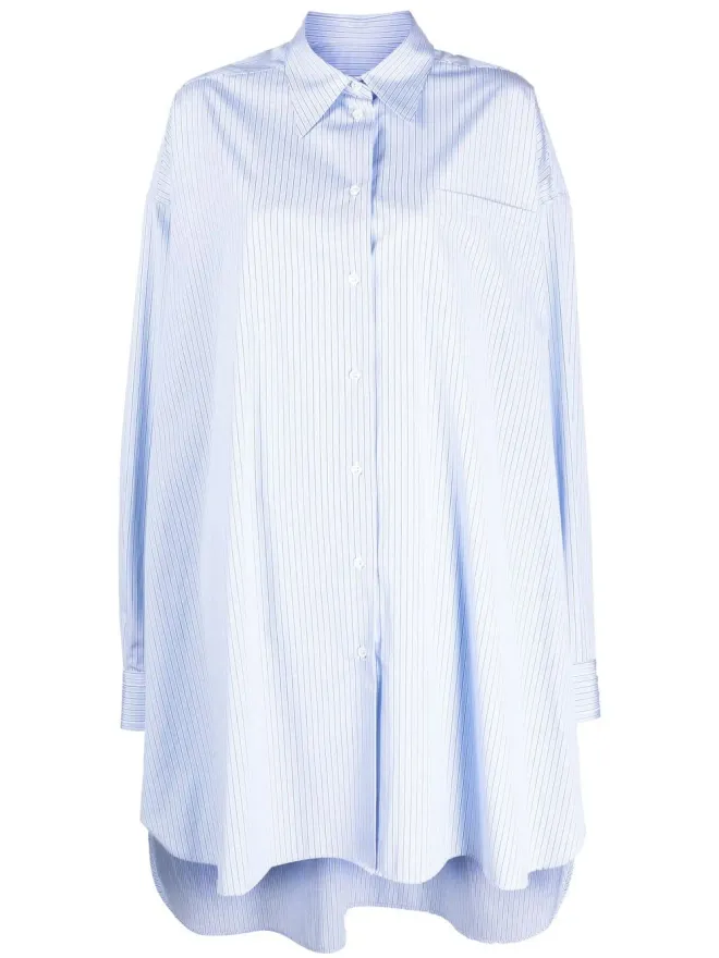 Maison Margiela Maison Margiela ピンストライプ柄ポプリンシャツ - ブルーの商品画像