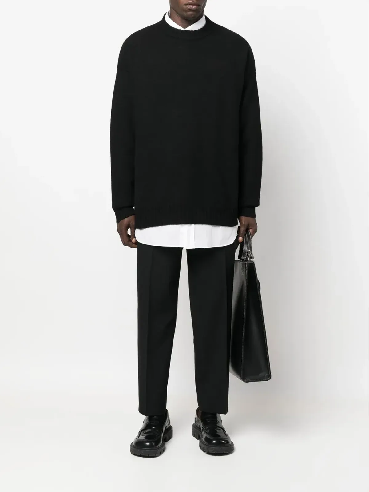 Jil Sander スプリットヘム クルーネック ジャンパー - 画像2