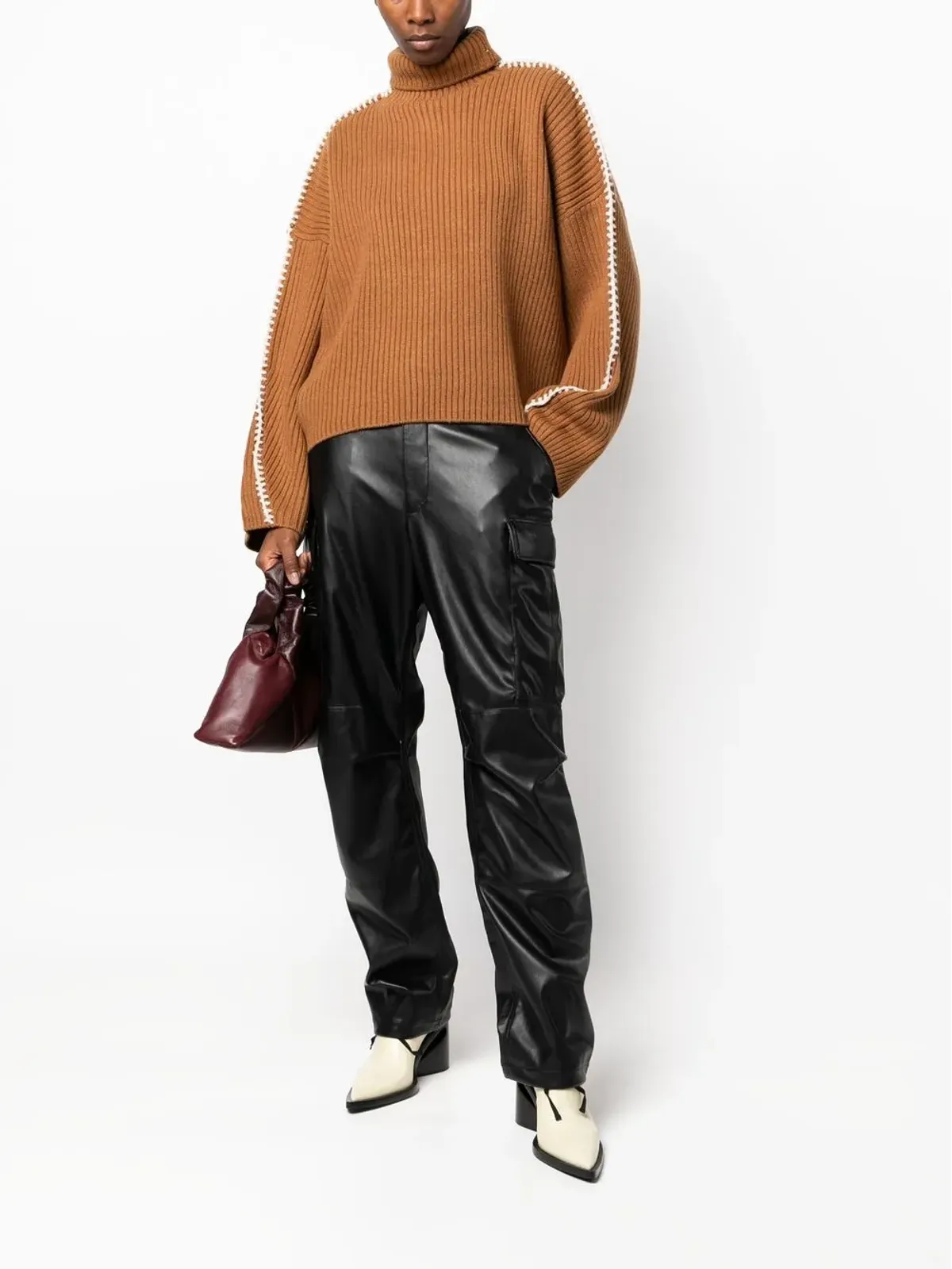 rag & bone Sands フェイクレザー カーゴパンツ - 画像1