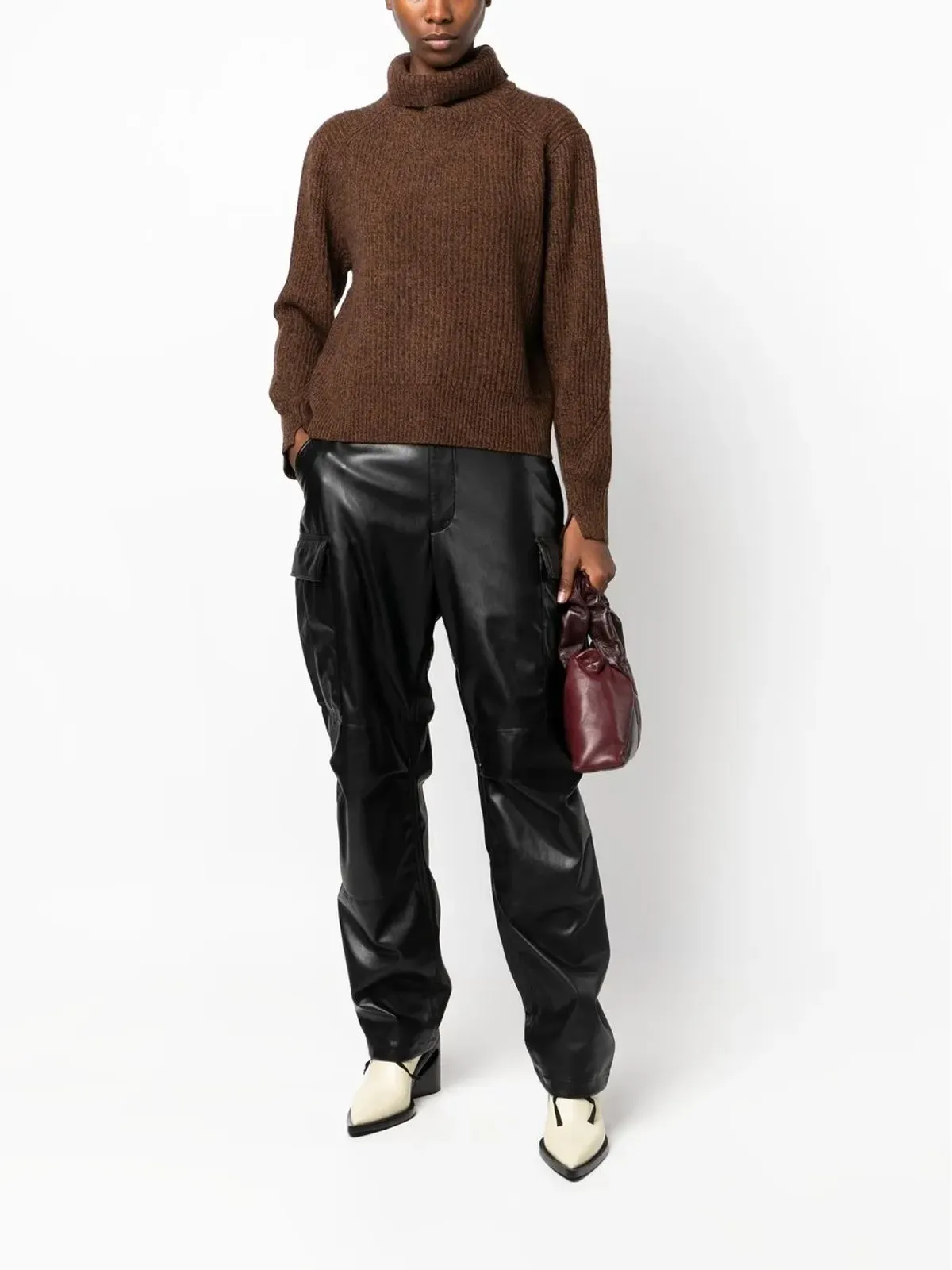 rag & bone ピアース カシミヤ タートルネック セーター - ブラウン - 画像2